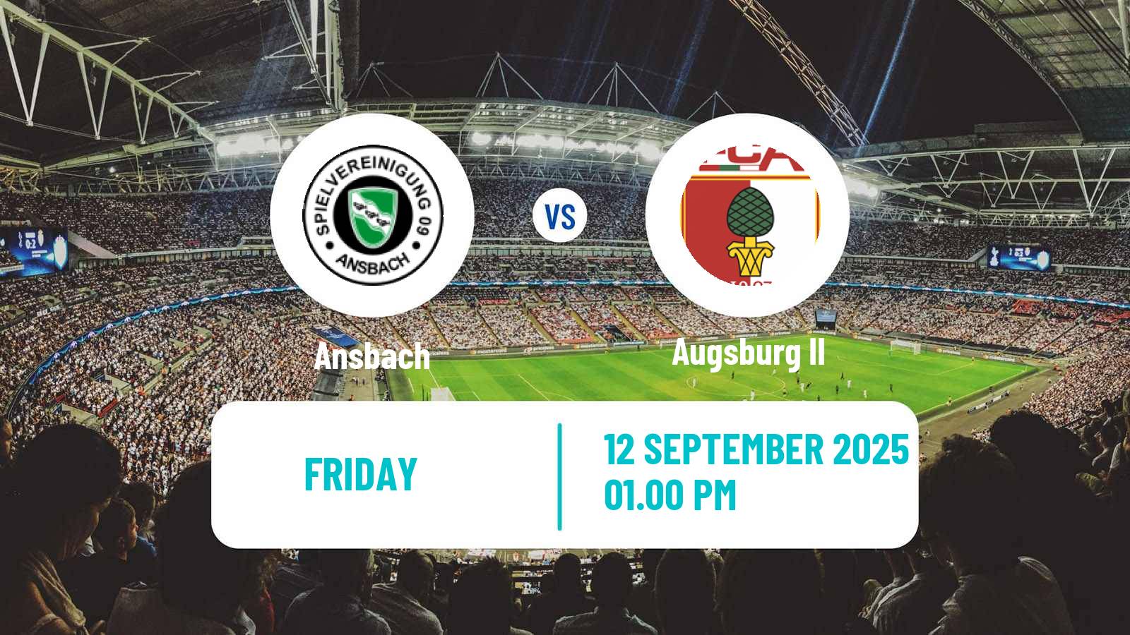 Soccer German Regionalliga Bayern Ansbach - Augsburg II