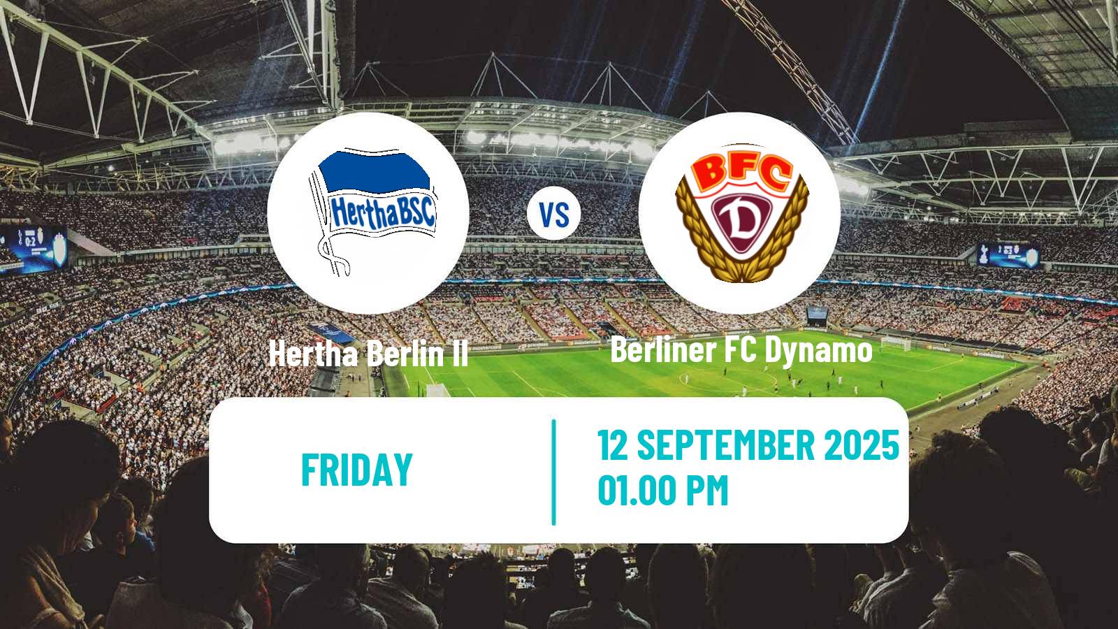 Soccer German Regionalliga Nordost Hertha Berlin II - Berliner FC Dynamo