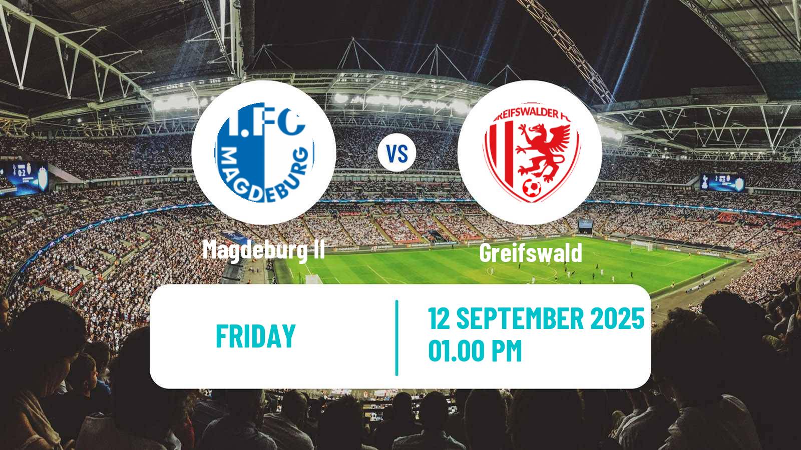 Soccer German Regionalliga Nordost Magdeburg II - Greifswald