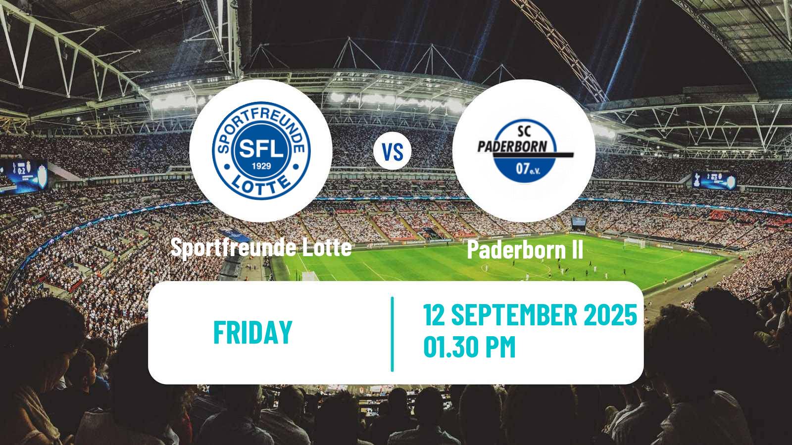 Soccer German Regionalliga West Sportfreunde Lotte - Paderborn II