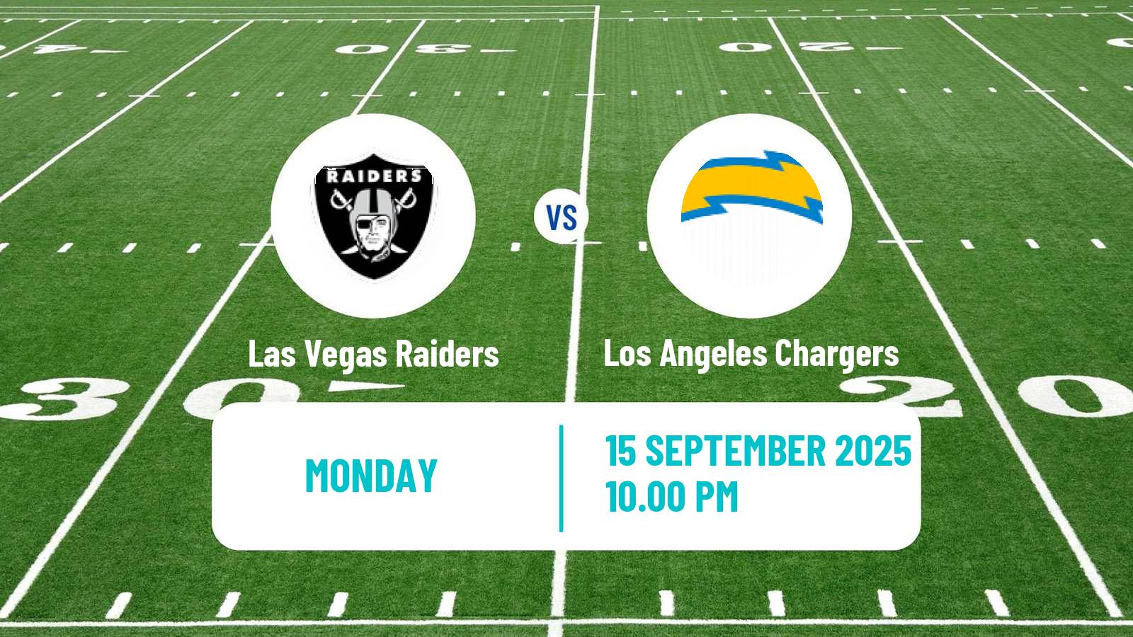 American football NFL Las Vegas Raiders - Los Angeles Chargers