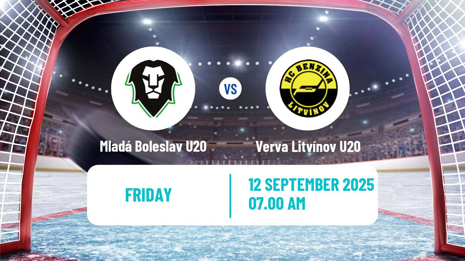 Hockey Czech ELJ Mladá Boleslav U20 - Verva Litvínov U20
