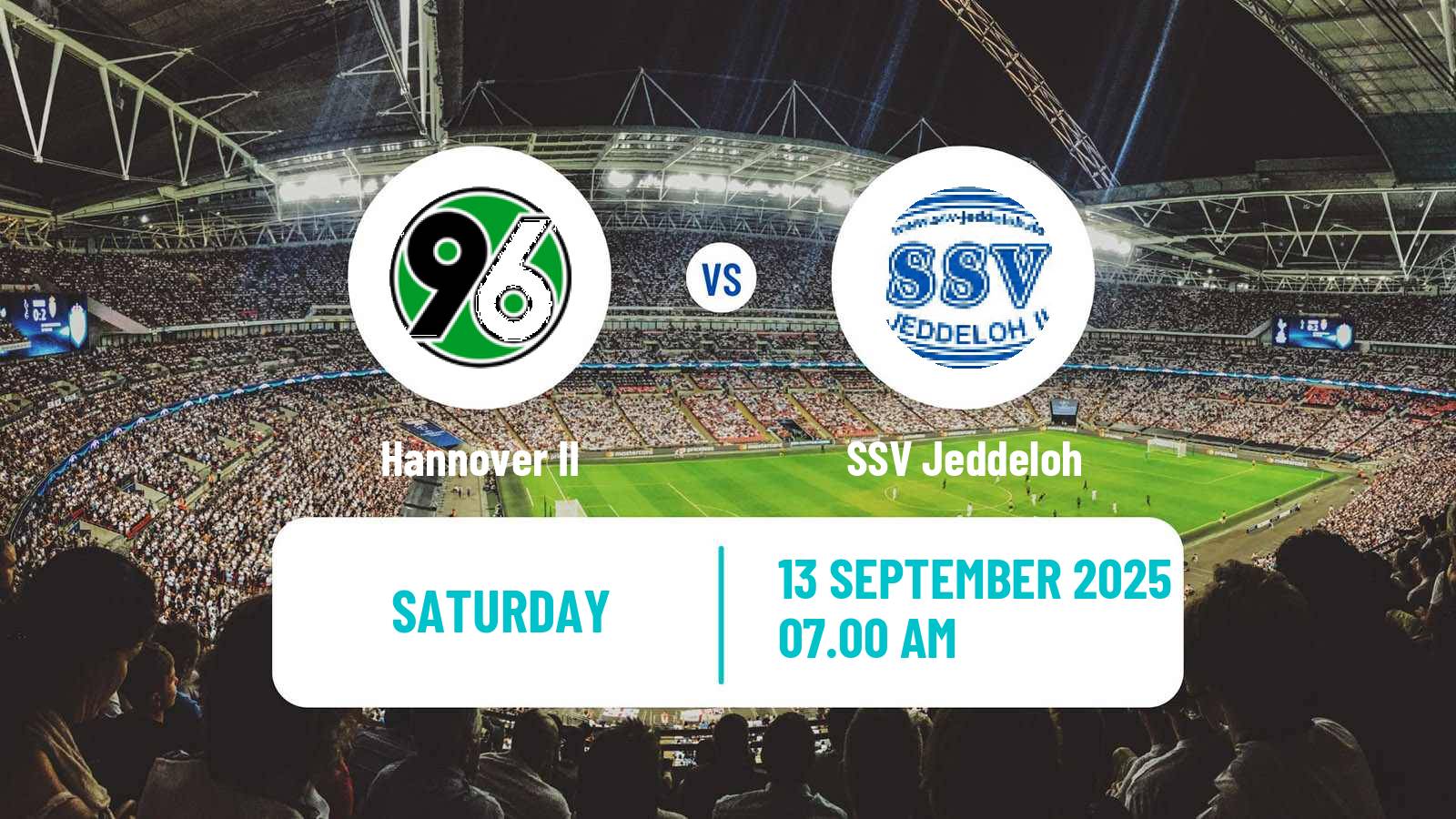 Soccer German Regionalliga North Hannover II - Jeddeloh