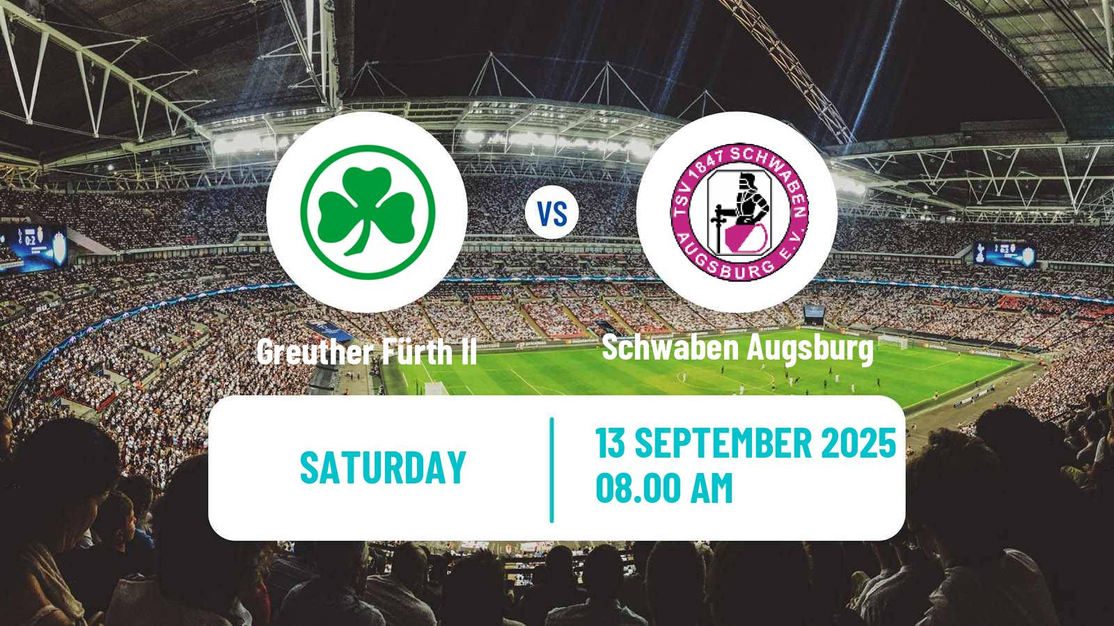 Soccer German Regionalliga Bayern Greuther Fürth II - Schwaben Augsburg