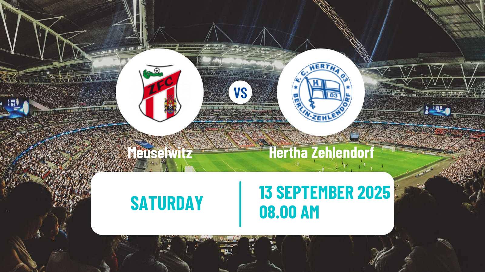 Soccer German Regionalliga Nordost Meuselwitz - Hertha Zehlendorf