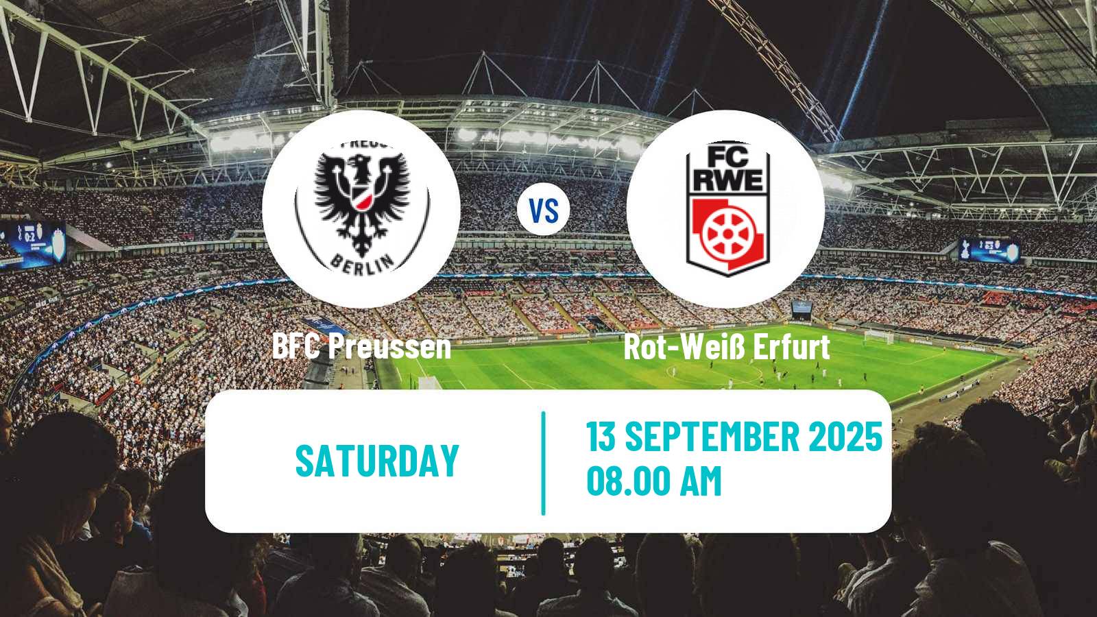 Soccer German Regionalliga Nordost Preussen - Rot-Weiß Erfurt