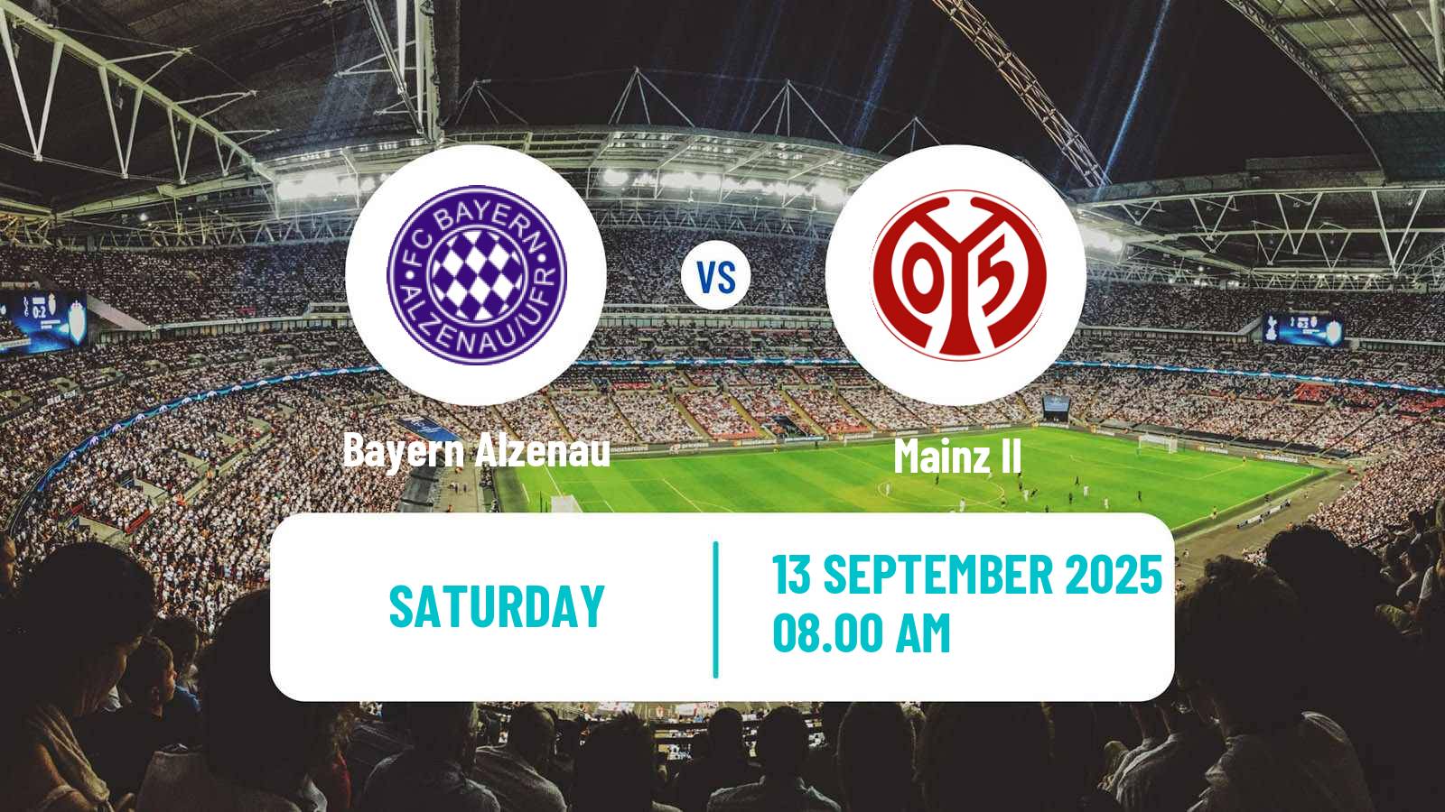 Soccer German Regionalliga Sudwest Bayern Alzenau - Mainz II