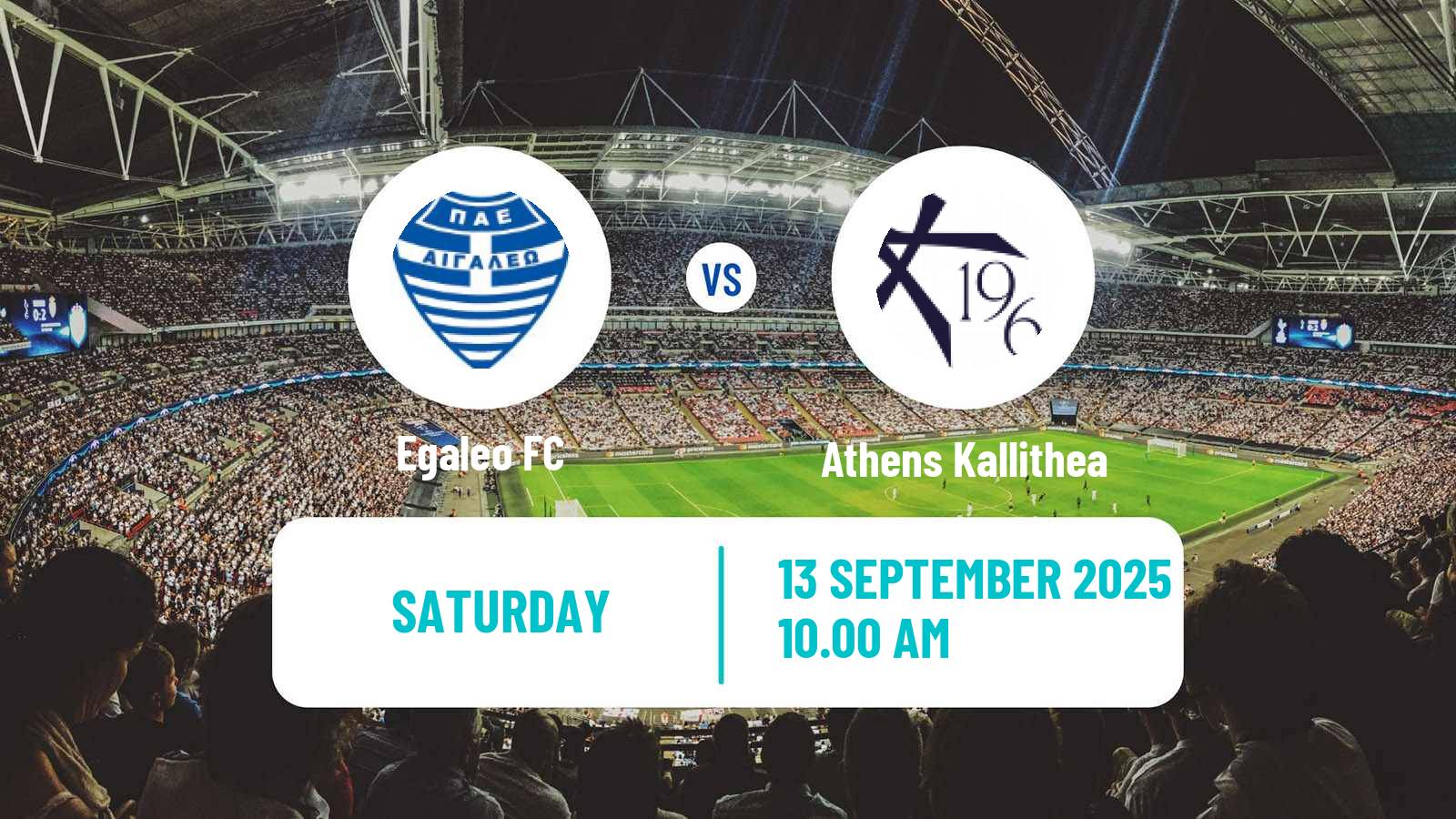 Soccer Greek Super League 2 Egaleo - Athens Kallithea