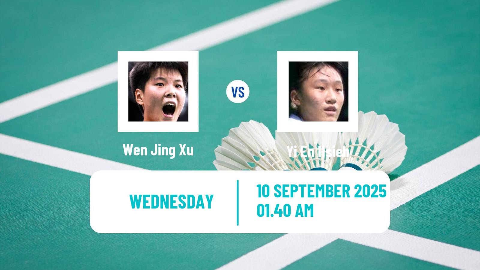 Badminton BWF World Tour Vietnam Open Women Wen Jing Xu - Yi En Hsieh