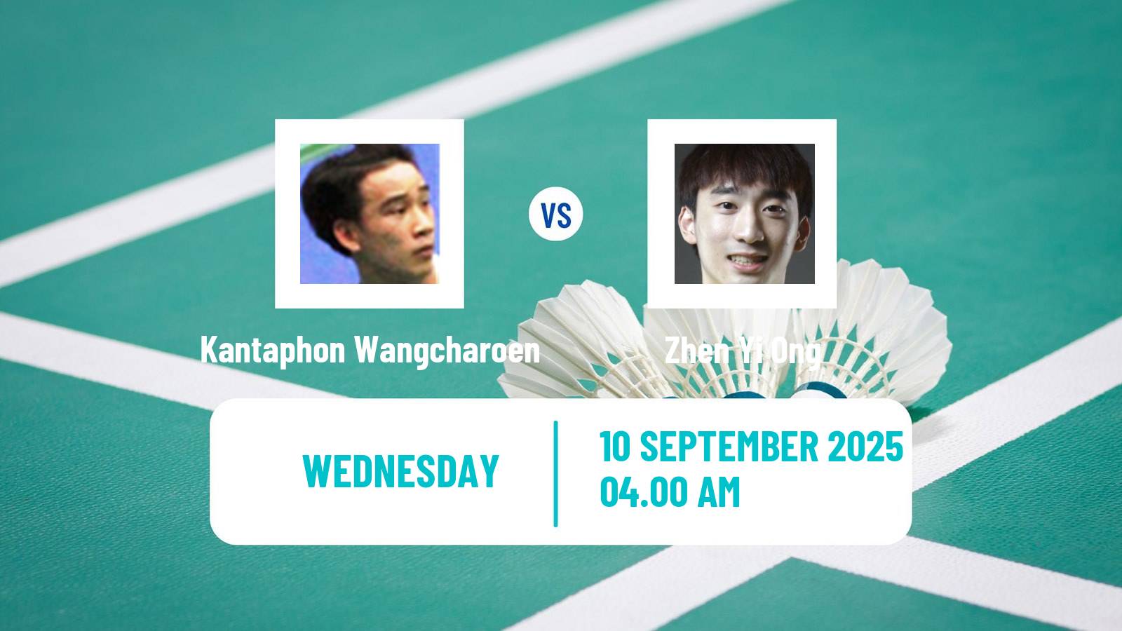 Badminton BWF World Tour Vietnam Open Men Kantaphon Wangcharoen - Zhen Yi Ong
