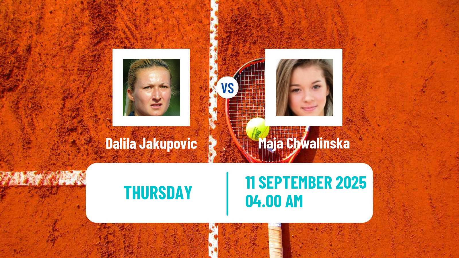 Tennis Ljubljana Challenger Women Dalila Jakupovic - Maja Chwalinska