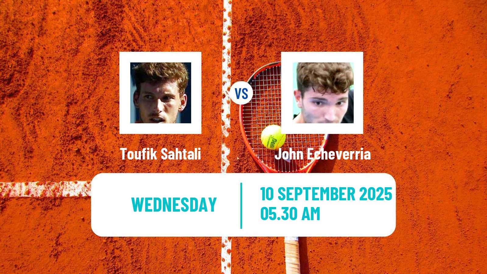 Tennis ITF M15 Monastir 34 Men Toufik Sahtali - John Echeverria