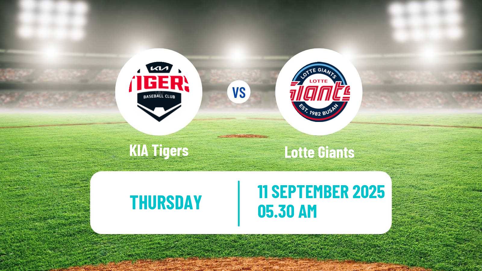 Baseball KBO KIA Tigers - Lotte Giants