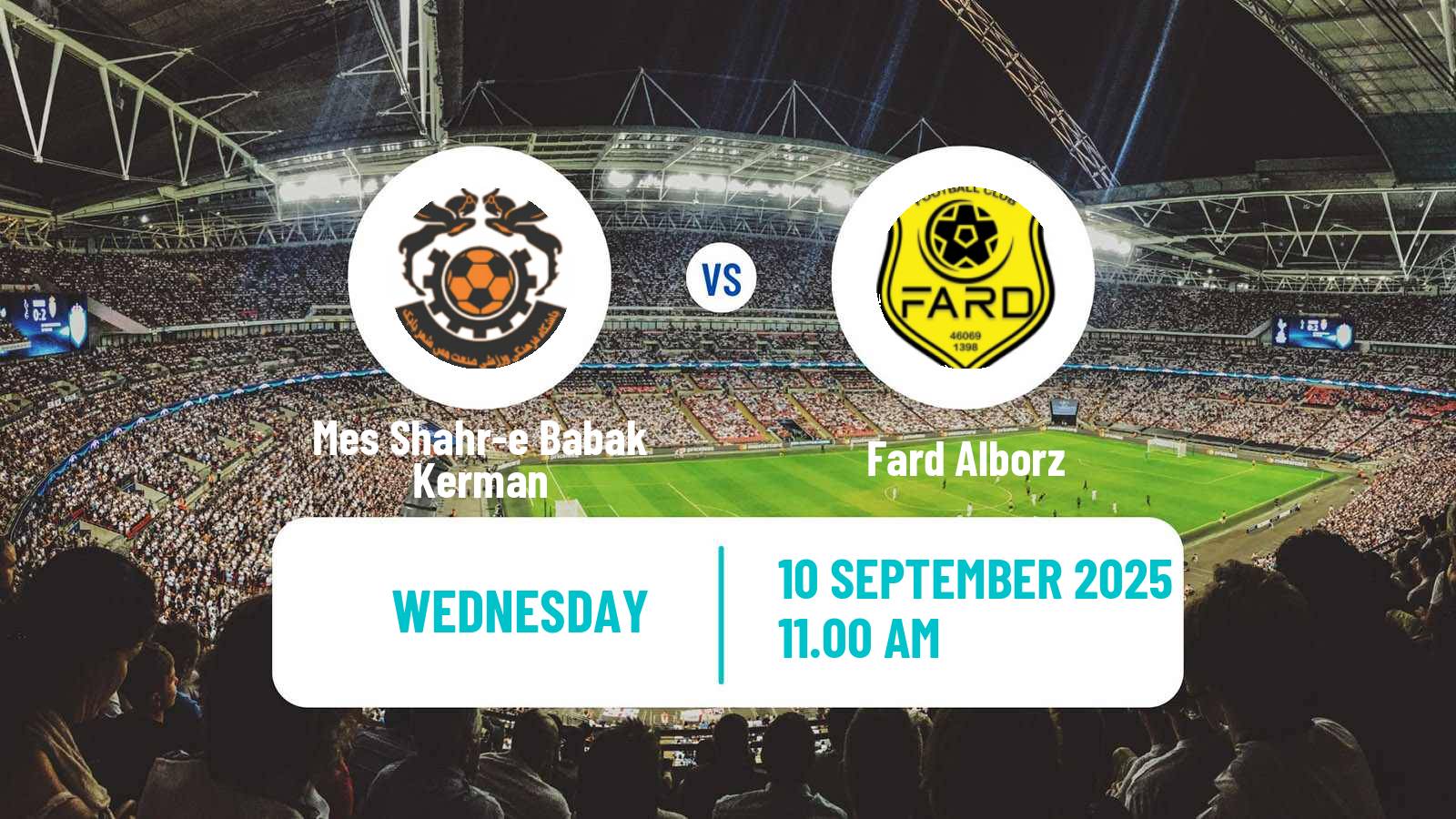 Soccer Iran Division 1 Mes Shahr-e Babak Kerman - Fard Alborz