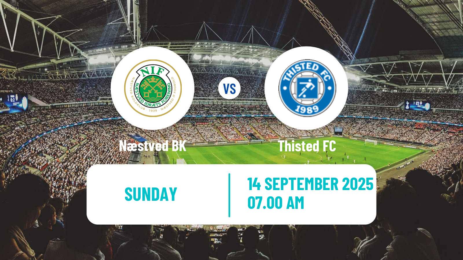 Soccer Danish 2 Division Næstved BK - Thisted
