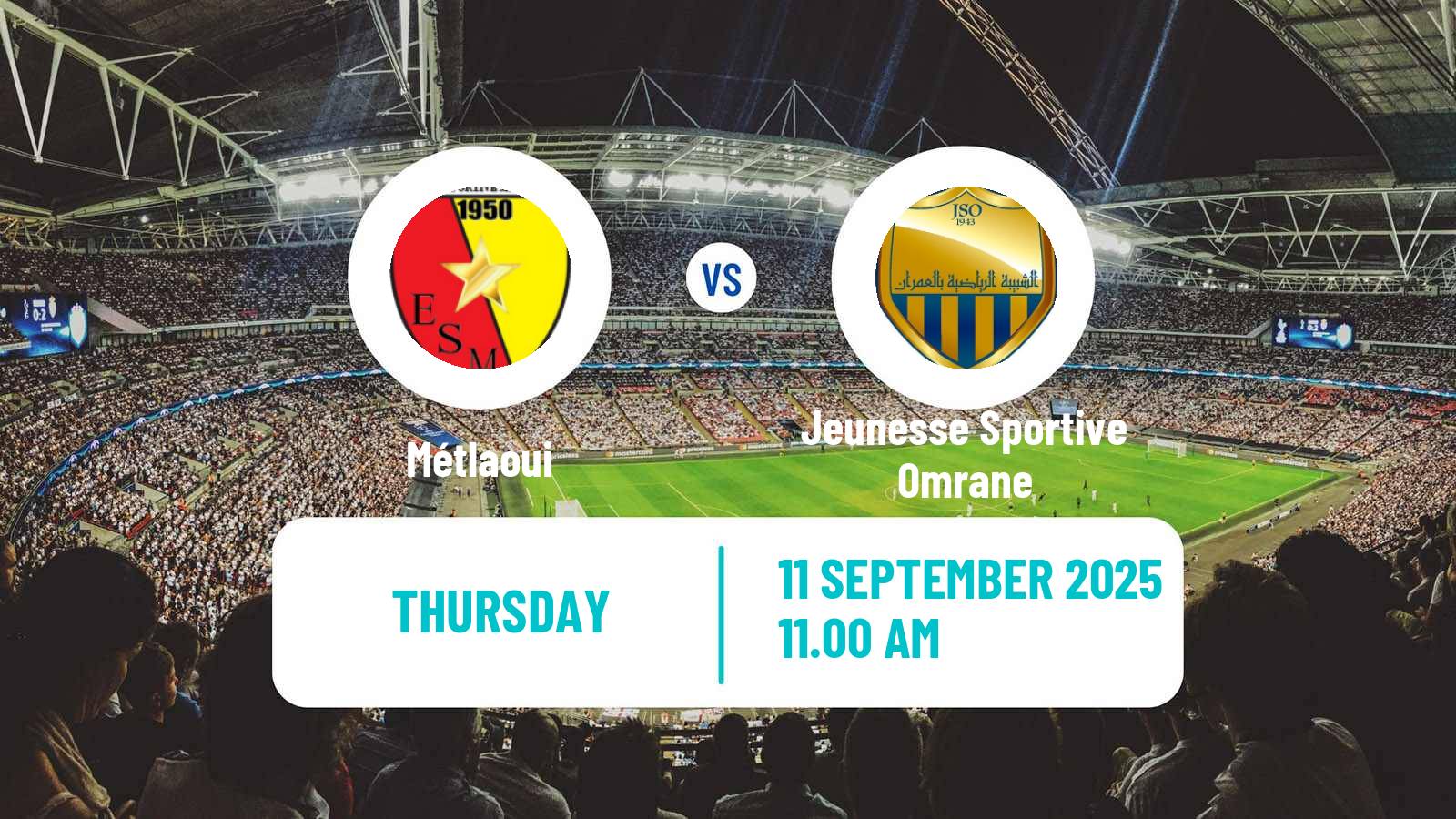 Soccer Tunisian Ligue Professionnelle 1 Métlaoui - Jeunesse Sportive Omrane