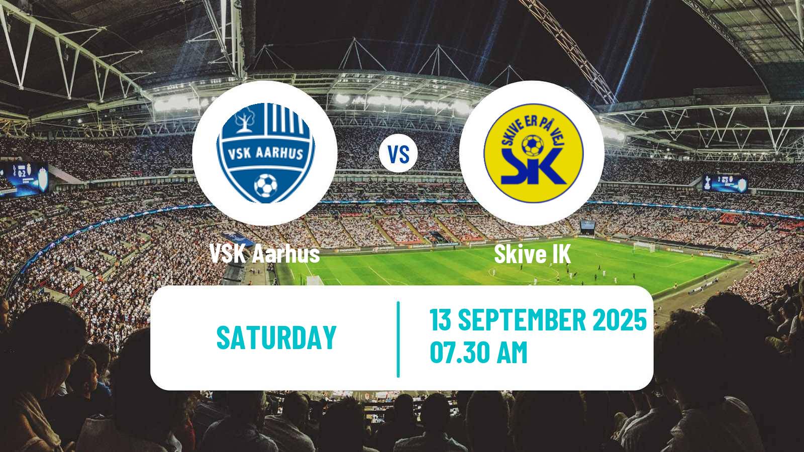 Soccer Danish 2 Division VSK Aarhus - Skive IK