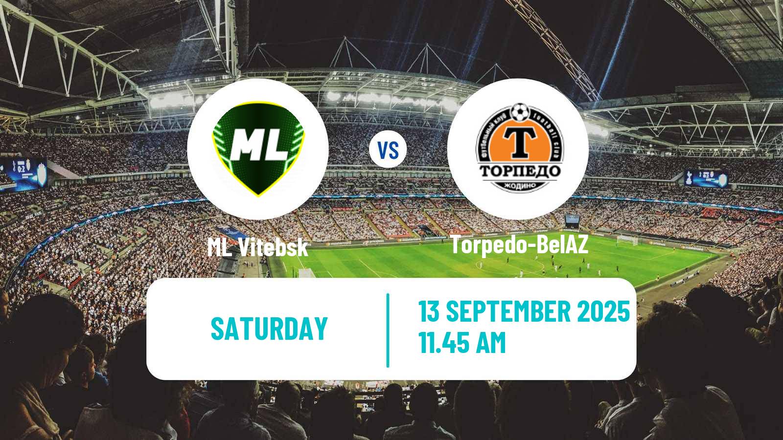 Soccer Belarusian Vysshaya Liga ML Vitebsk - Torpedo-BelAZ