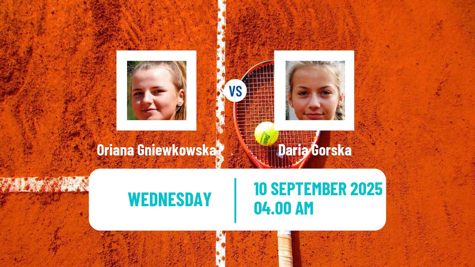 Tennis ITF W15 Radom Women Oriana Gniewkowska - Daria Gorska