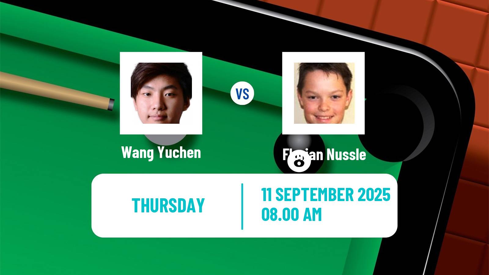 Snooker English Open Wang Yuchen - Florian Nussle