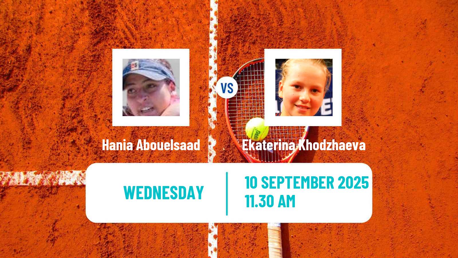 Tennis ITF W15 Hurghada 2 Women Hania Abouelsaad - Ekaterina Khodzhaeva