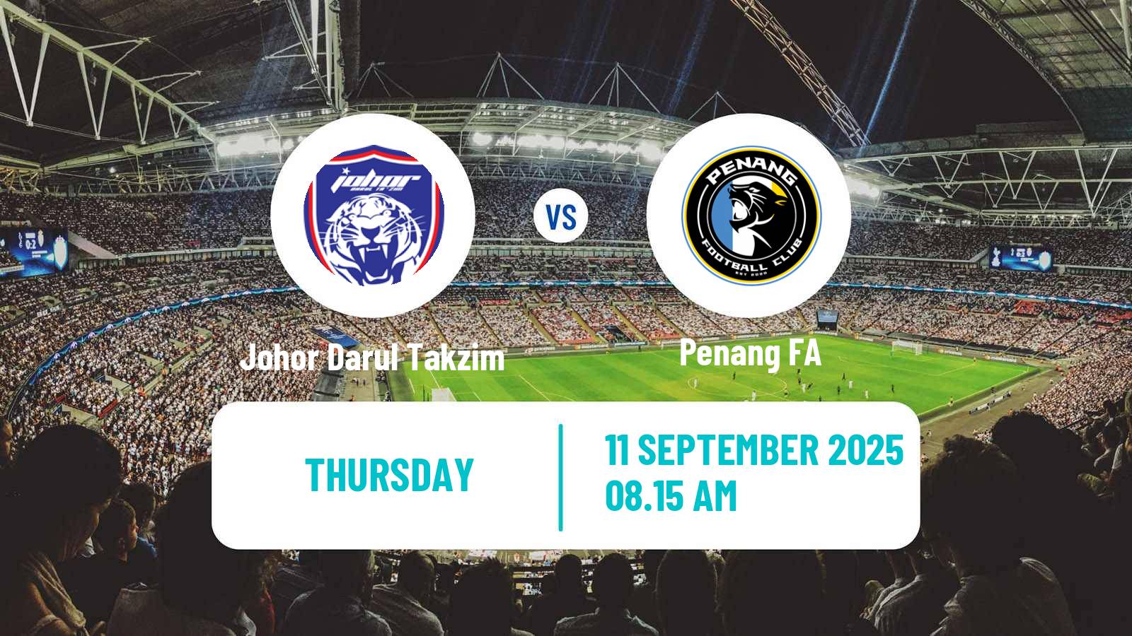 Soccer Malaysian Super League Johor Darul Takzim - Penang