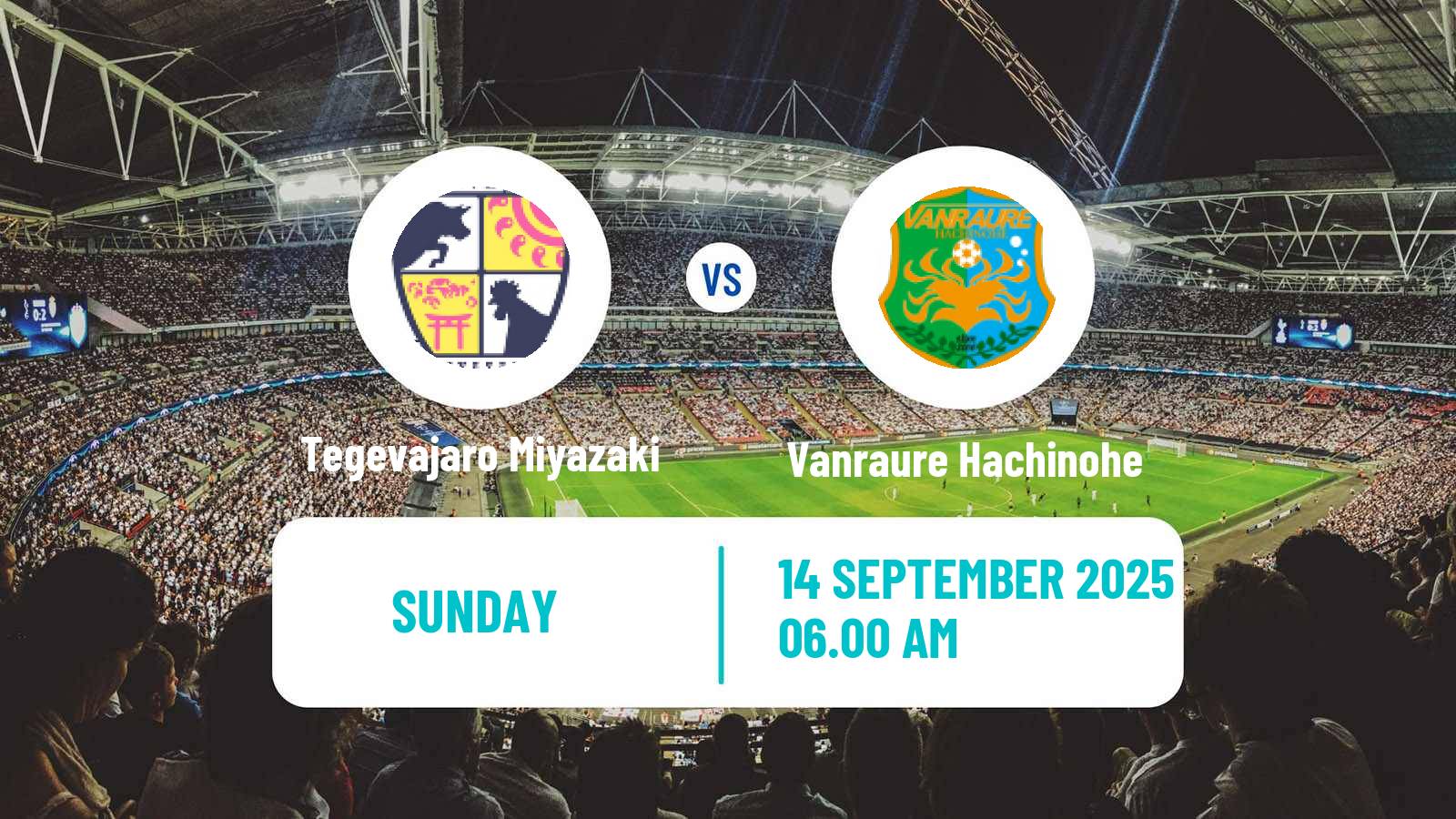 Soccer Japan J3 League Tegevajaro Miyazaki - Vanraure Hachinohe
