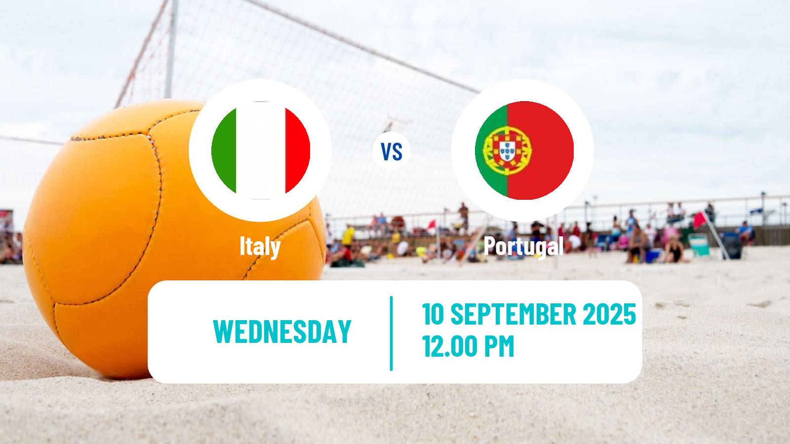 Beach soccer EBSL Superfinal Italy - Portugal