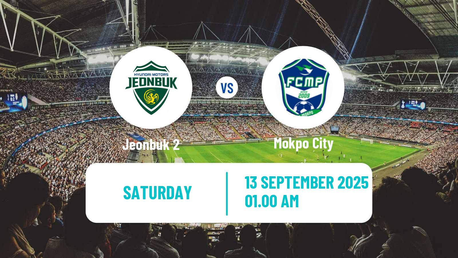 Soccer South Korean K3 League Jeonbuk 2 - Mokpo City