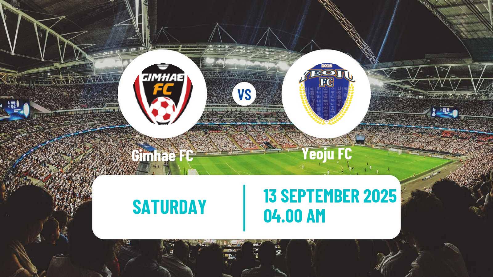Soccer South Korean K3 League Gimhae - Yeoju