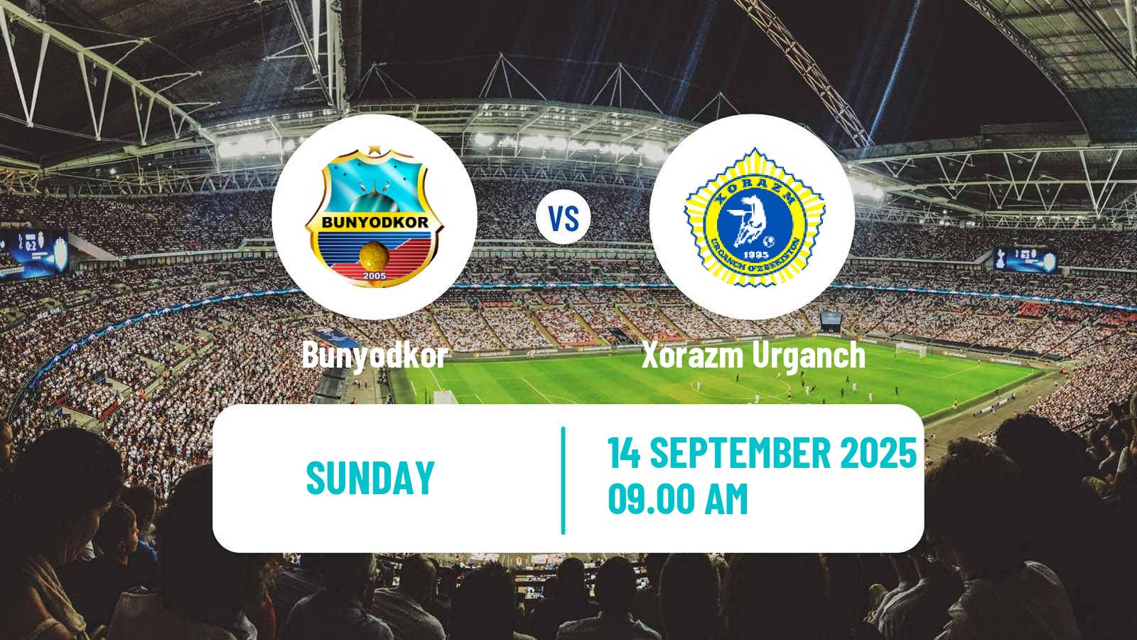 Soccer Uzbek League Bunyodkor - Xorazm Urganch