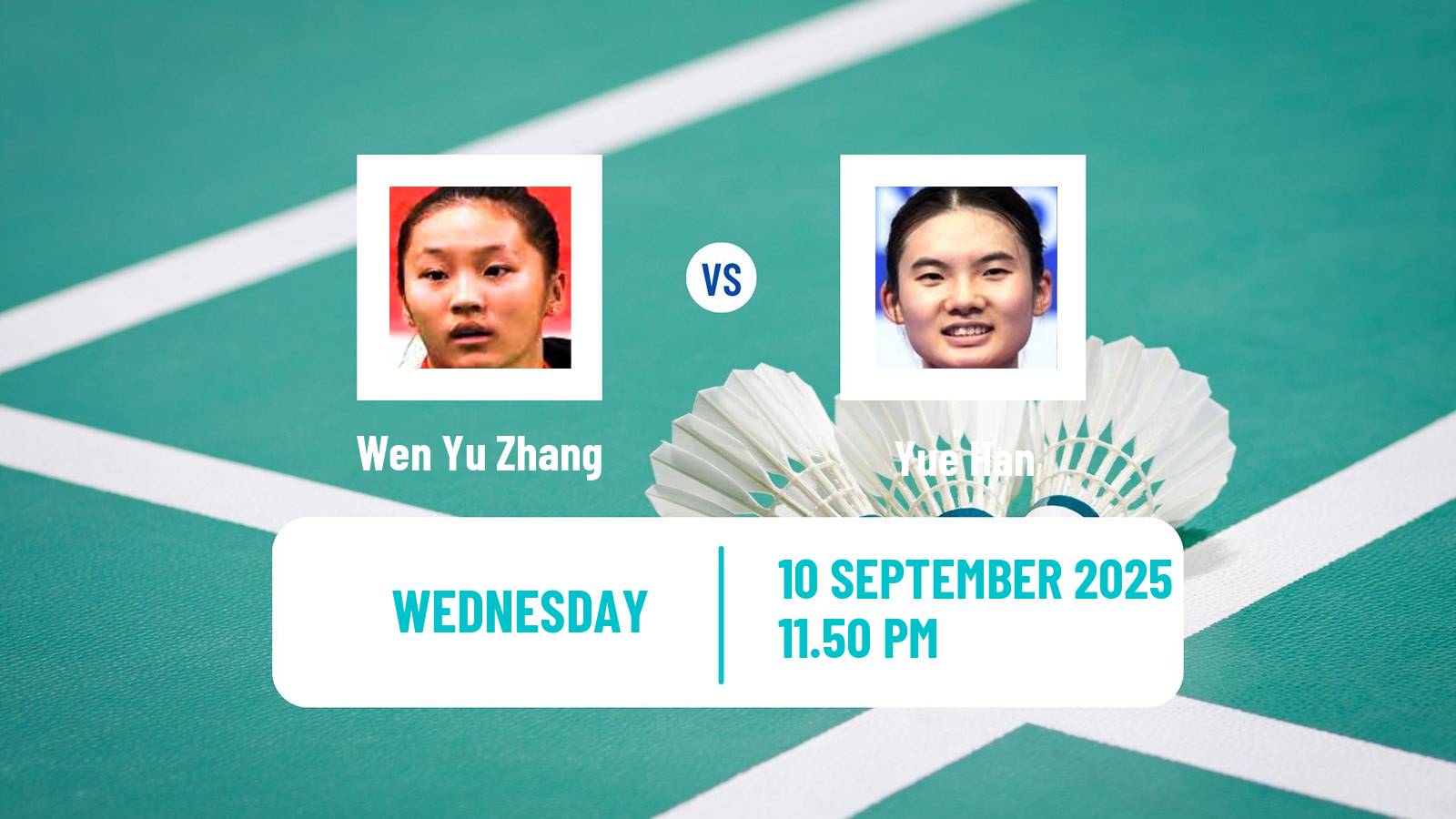 Badminton BWF World Tour Hong Kong Open Women Wen Yu Zhang - Yue Han