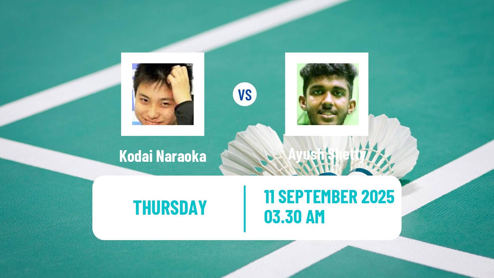 Badminton BWF World Tour Hong Kong Open Men Kodai Naraoka - Ayush Shetty