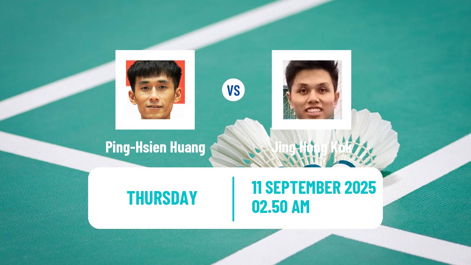 Badminton BWF World Tour Vietnam Open Men Ping-Hsien Huang - Jing Hong Kok