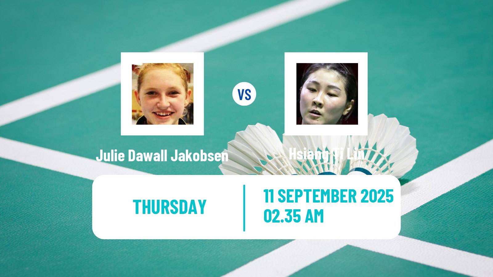 Badminton BWF World Tour Hong Kong Open Women Julie Dawall Jakobsen - Hsiang Ti Lin
