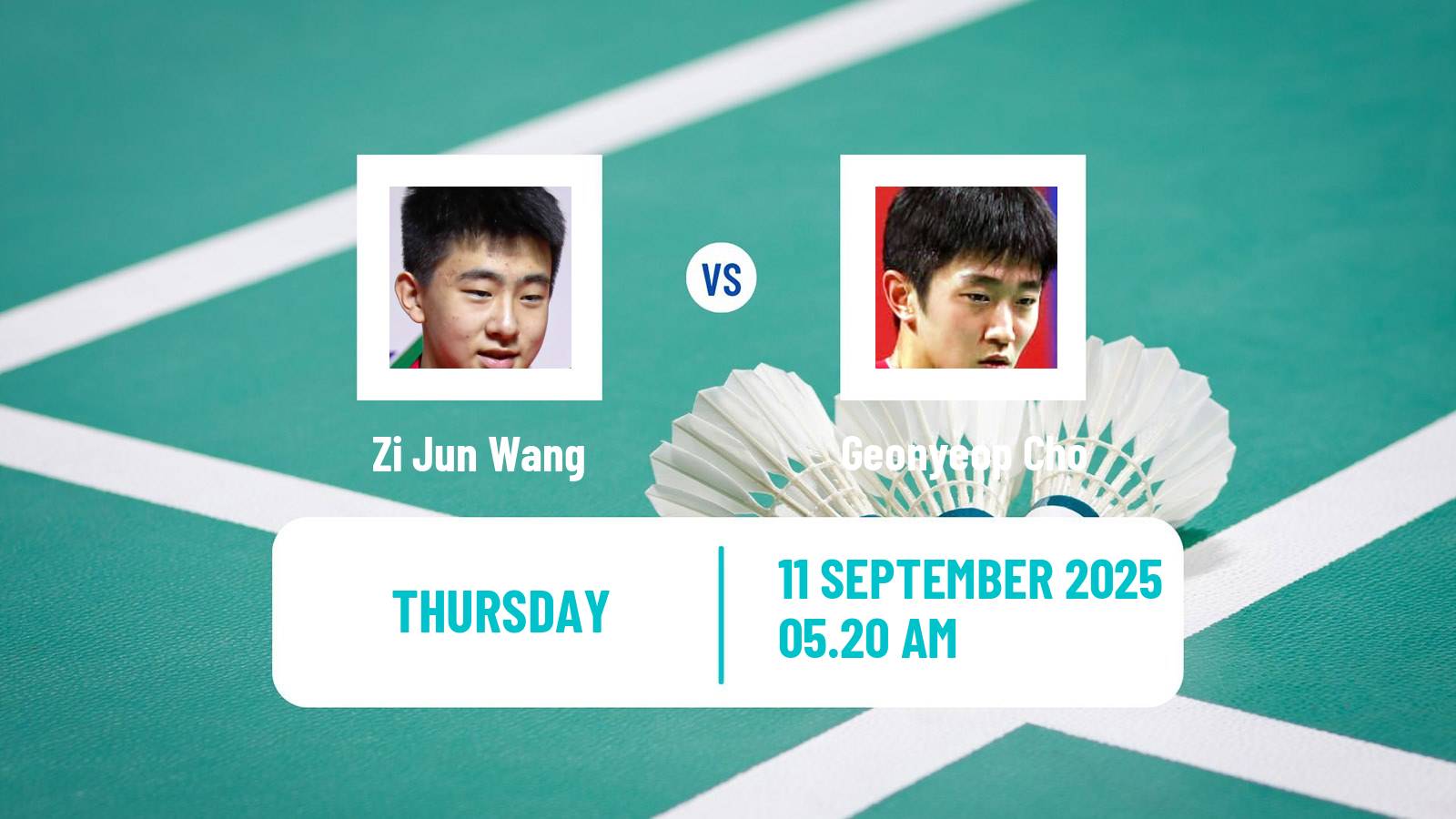 Badminton BWF World Tour Vietnam Open Men Zi Jun Wang - Geonyeop Cho