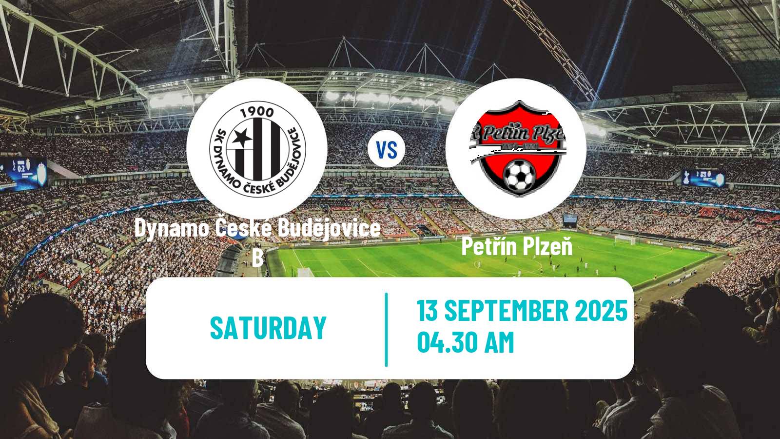 Soccer Czech CFL Group A Dynamo České Budějovice B - Petřín Plzeň