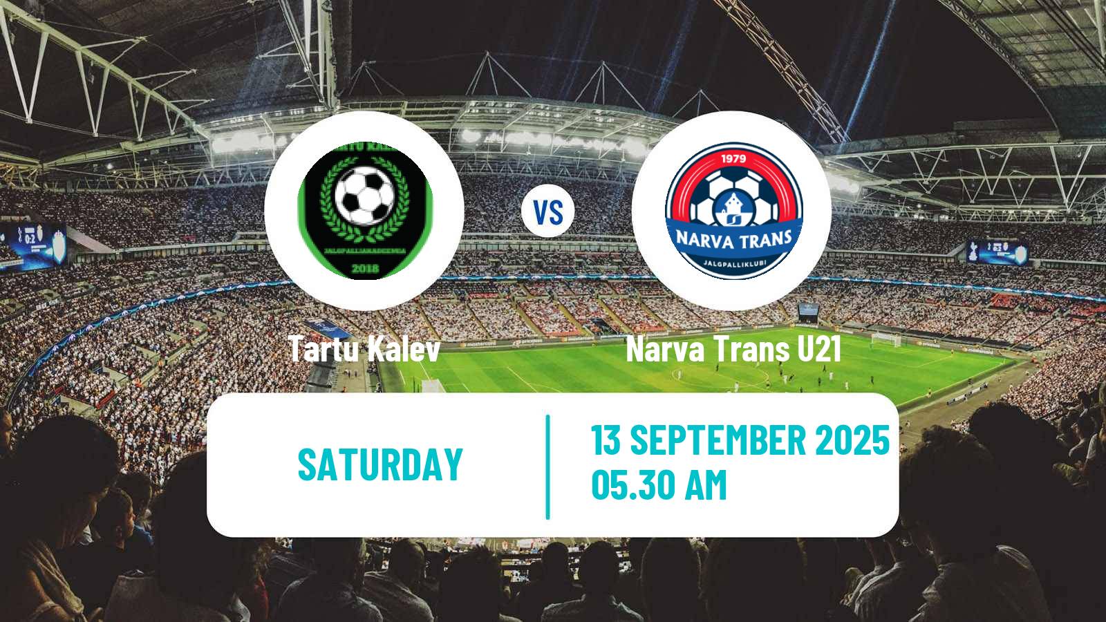 Soccer Estonian Esiliiga B Tartu Kalev - Narva Trans U21