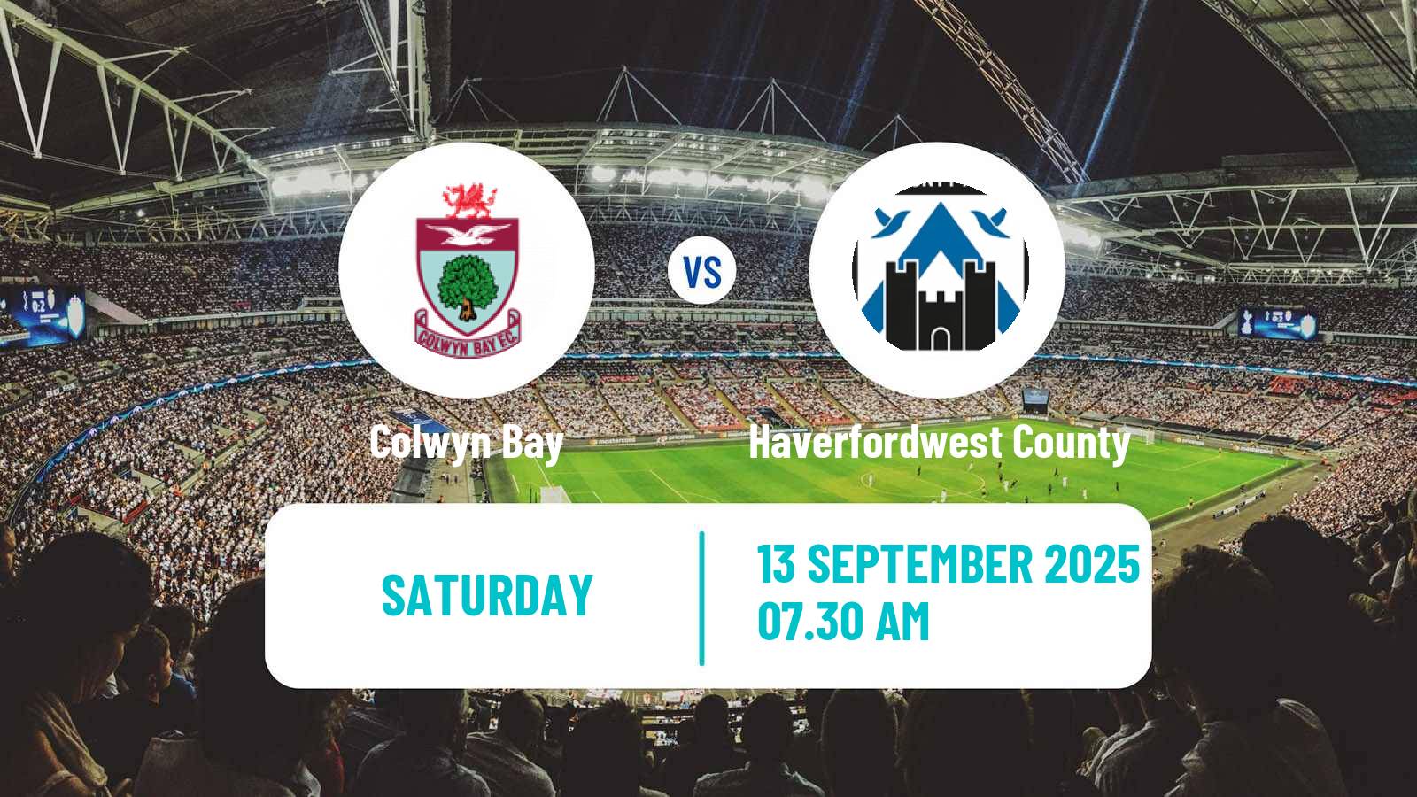 Soccer Welsh Cymru Premier Colwyn Bay - Haverfordwest County