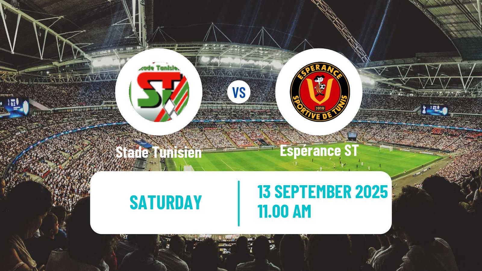 Soccer Tunisian Ligue Professionnelle 1 Stade Tunisien - Espérance ST