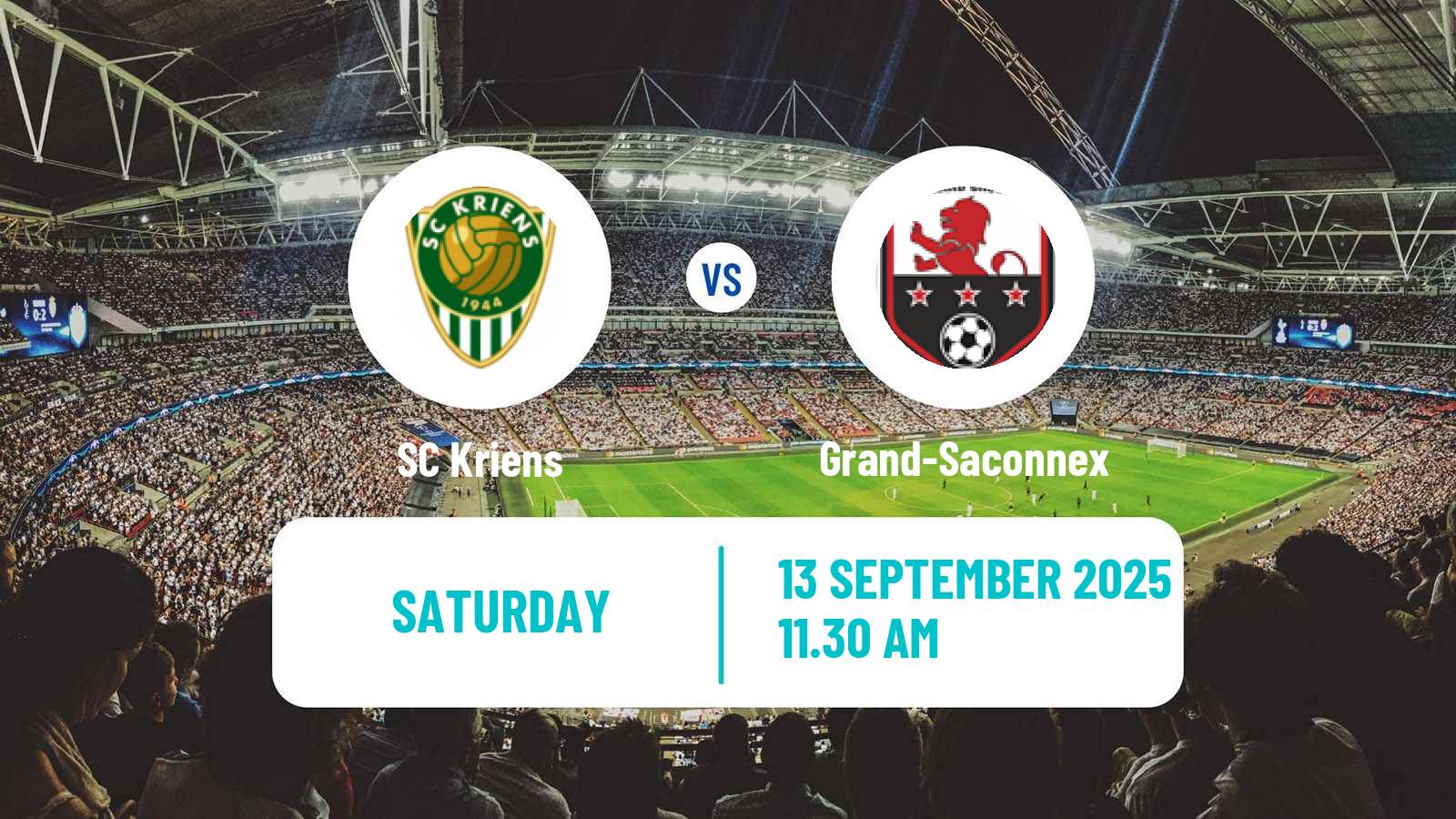 Soccer Swiss Promotion League Kriens - Grand-Saconnex