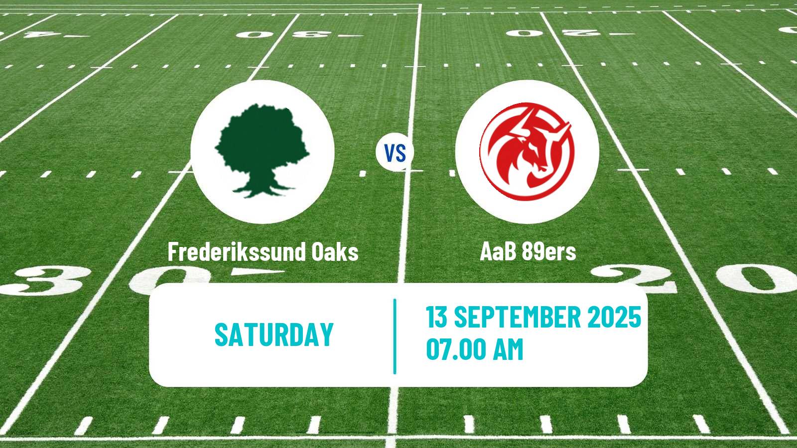 American football Danish National Ligaen American Football Frederikssund Oaks - AaB 89ers