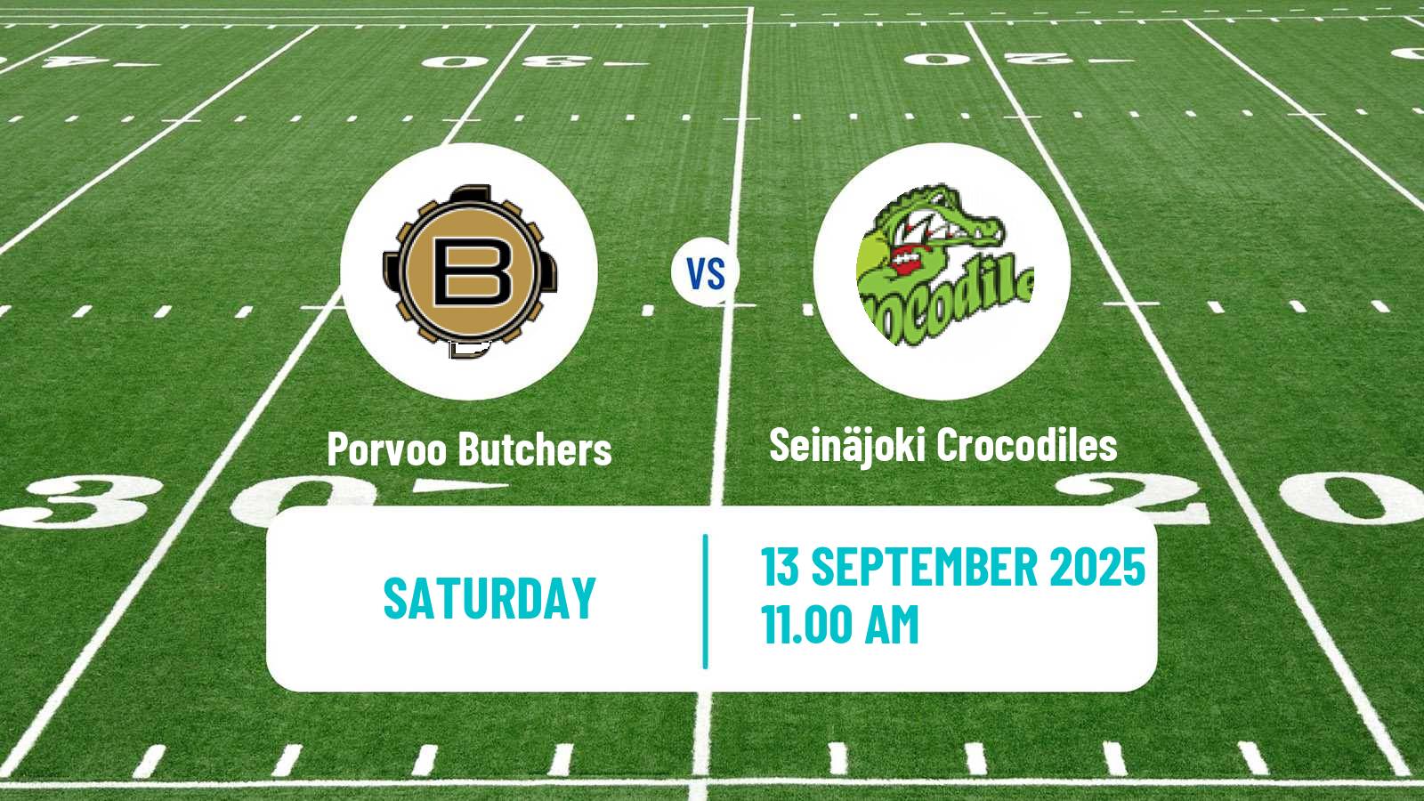 American football Finnish Vaahteraliiga Porvoo Butchers - Seinäjoki Crocodiles