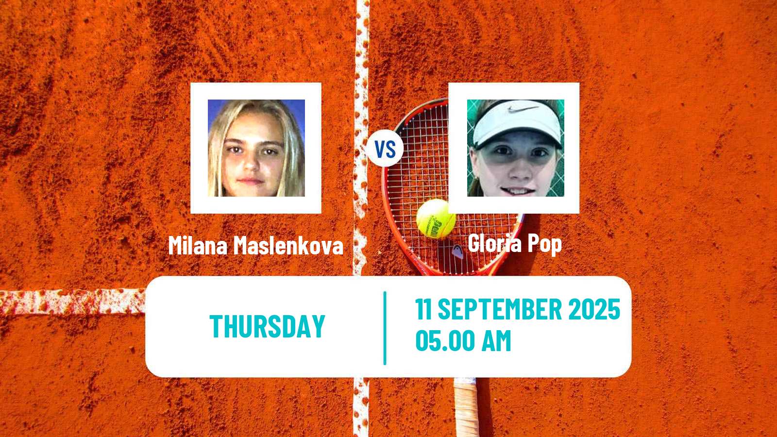 Tennis ITF W15 Kayseri 8 Women Milana Maslenkova - Gloria Pop