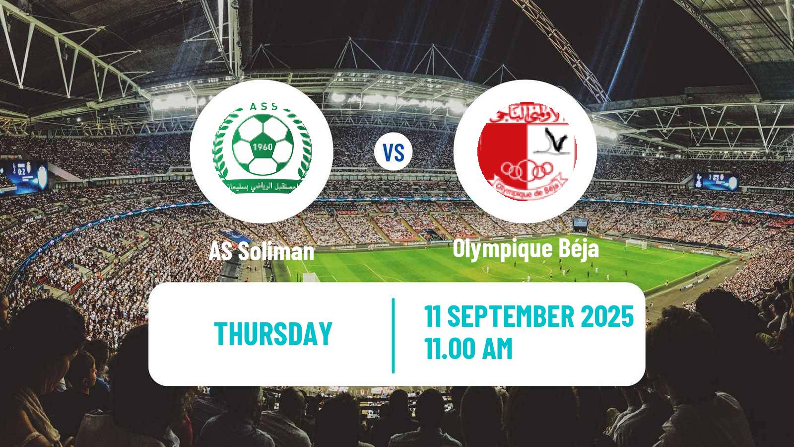 Soccer Tunisian Ligue Professionnelle 1 Soliman - Olympique Béja