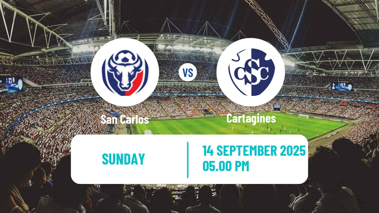 Soccer Costa Rican Primera Division San Carlos - Cartagines