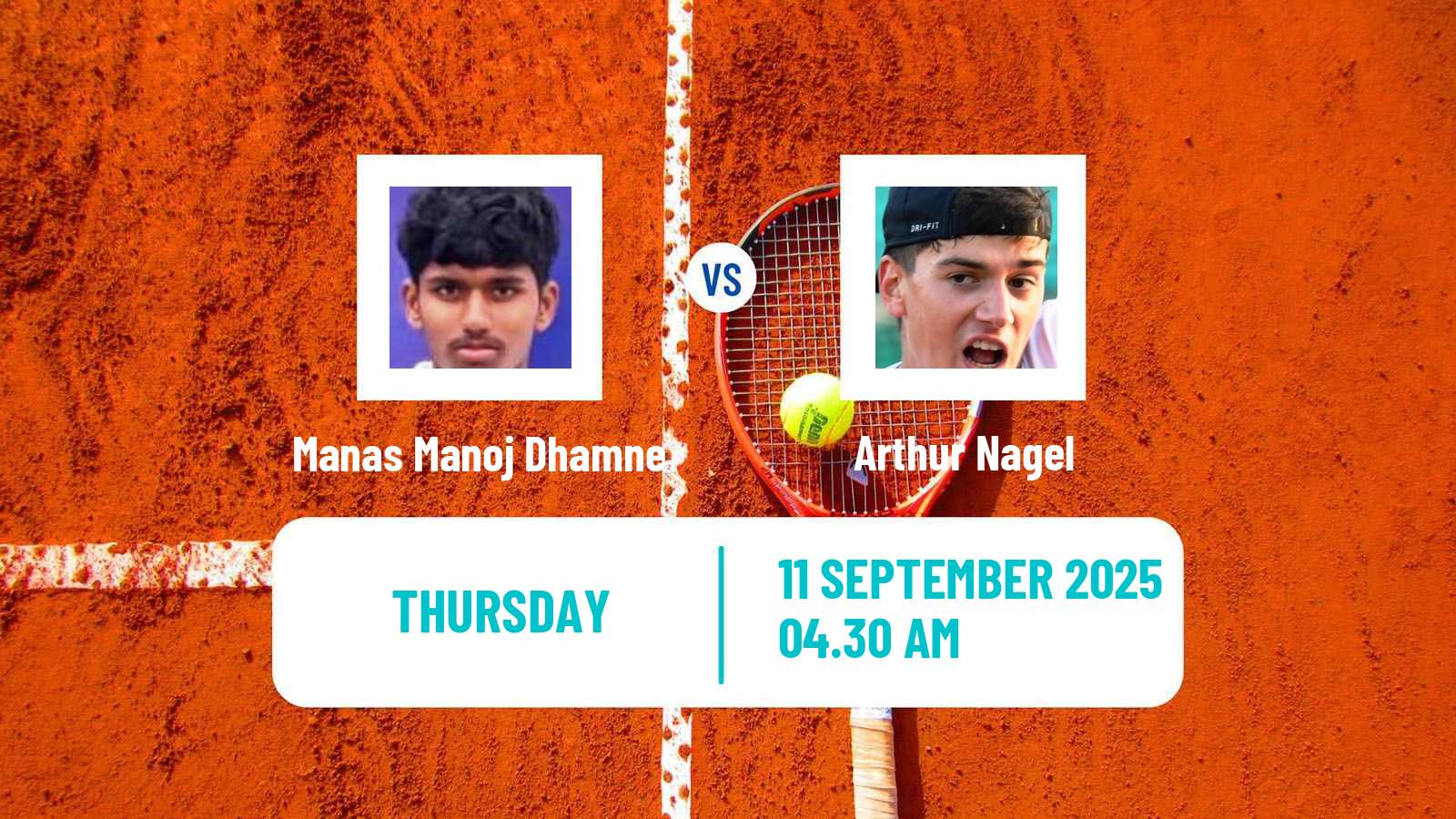 Tennis ITF M15 Monastir 34 Men Manas Manoj Dhamne - Arthur Nagel