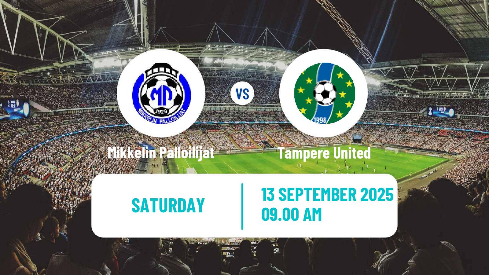 Soccer Finnish Ykkonen Mikkelin Palloilijat - Tampere United