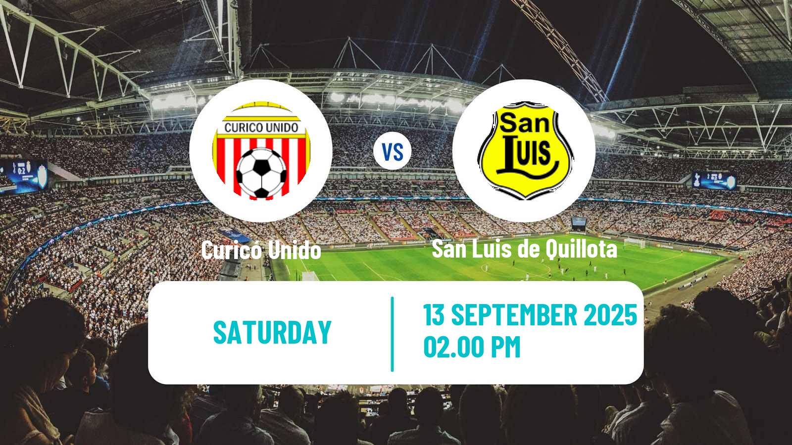 Soccer Chilean Primera B Curicó Unido - San Luis de Quillota