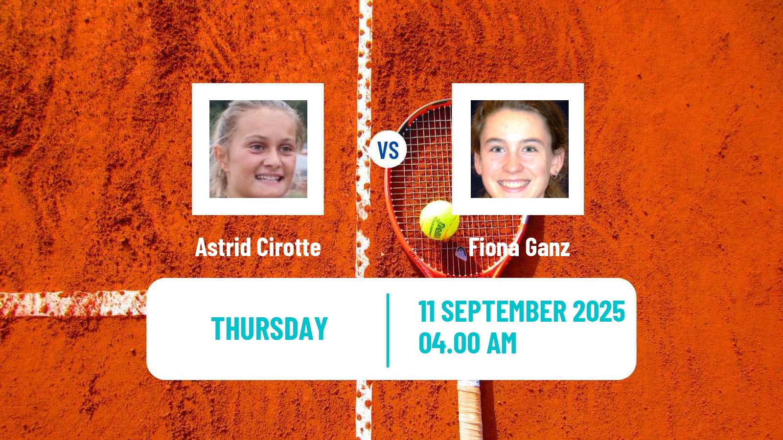 Tennis ITF W15 Dijon Women Astrid Cirotte - Fiona Ganz